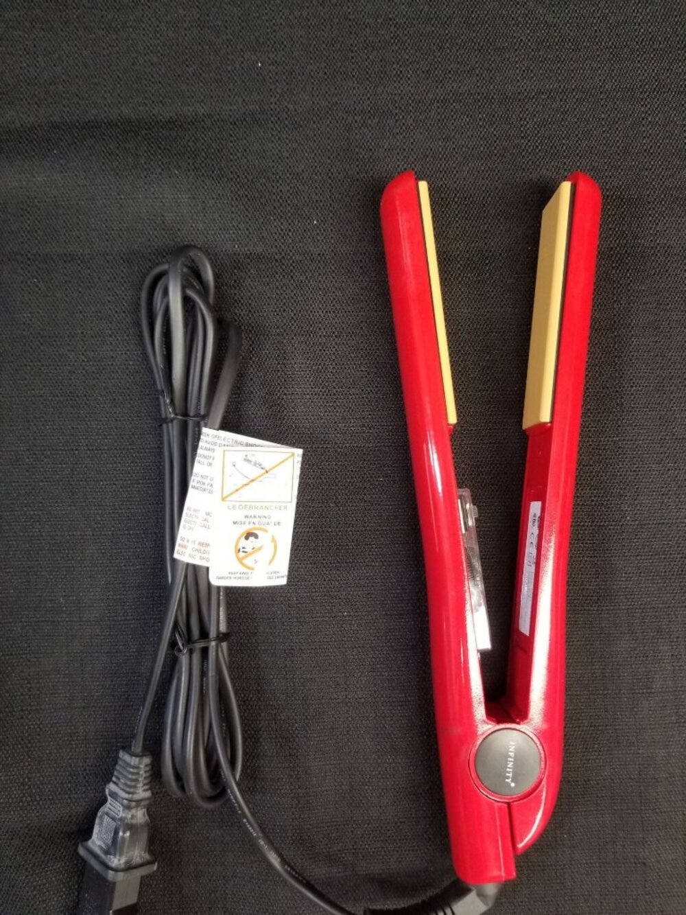 Infinity Professional Ceramic Nano Silver Flat iron 450 DEG Red FLOOR MODEL!
